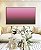 Quadro Horizontal Abstrato Degrade Rosa Vibrante cinza Canvas Moldura - Imagem 5