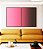 Duo de Quadros Abstrato Degrade Rosa Vibrante cinza Canvas Moldura - Imagem 4