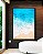 Quadro Vertical Mar Azul Claro Cristalino Espuma na Areia Praia Canvas Moldura - Imagem 1