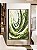 Quadro Vertical Verde Dourado Movimento Circular Textura Orgânica Canvas Moldura - Imagem 4