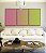 Trio de Quadros Abstrato Degradê Tons Suaves de Rosa e Verde Canvas Moldura - Imagem 5