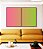 Duo de Quadros Abstrato Degradê Tons Suaves de Rosa e Verde Canvas Moldura - Imagem 5