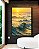 Quadro Vertical Pôr do Sol no Mar Ondulado Prateado Natureza Canvas Moldura - Imagem 4