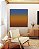 Quadro Quadrado Abstrato Degradê Marrom Terra Cobre Azul Canvas Moldura - Imagem 5