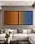 Duo de Quadros Quadrados Abstrato Degradê Marrom Terra Cobre Azul Canvas Moldura - Imagem 5