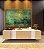 Quadro Horizontal Abstrato Verde Esmeralda Dourado Efeito Pintura Canvas Moldura - Imagem 4