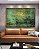 Quadro Horizontal Abstrato Verde Esmeralda Dourado Efeito Pintura Canvas Moldura - Imagem 5