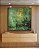 Quadro Quadrado Abstrato Verde Esmeralda Dourado Efeito Pintura Canvas Moldura - Imagem 3