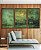 Trio de Quadros Abstrato Verde Esmeralda Dourado Efeito Pintura Canvas Moldura - Imagem 5