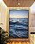 Quadro Vertical Nascer do Sol em Mar Ondulado suave Azul Natureza Canvas Moldura - Imagem 2