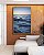 Quadro Vertical Nascer do Sol em Mar Ondulado suave Azul Natureza Canvas Moldura - Imagem 5