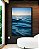 Quadro Vertical Nascer do Sol em Mar Ondulado suave Azul Natureza Canvas Moldura - Imagem 3