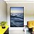 Quadro Vertical Nascer do Sol em Mar Ondulado suave Azul Natureza Canvas Moldura - Imagem 4