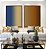 Duo de Quadros Abstrato Degradê Azul Marinho Marfim Marrom Cobre Canvas Moldura - Imagem 2