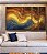 Trio de Quadros Estilizados Abstatro Laranja Amarelo Azul Ondulações Textura Canvas Moldura - Imagem 5