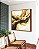 Quadro Quadrado Abstrato Arte Fluida Amarelo Mostarda Bronze Azul Ondulações Canvas Moldura - Imagem 4