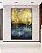 Quadro Vertical Abstrato Amarelo Ouro Azul Petróleo Textura Canvas Moldura - Imagem 4
