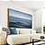 Quadro Horizontal Oceano Azul Sóbrio Ondas no Mar Céu Sereno Canvas Moldura - Imagem 2