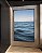 Quadro Vertical Oceano Azul Sóbrio Ondas no Mar Céu Sereno Canvas Moldura - Imagem 3