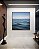 Quadro Quadrado Oceano Azul Sóbrio Ondas no Mar Céu Sereno Canvas Moldura - Imagem 1