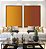 Duo de Quadros Abstrato Degradê Laranja Amarelo Dourado Canvas Moldura - Imagem 2