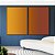 Duo de Quadros Abstrato Degradê Laranja Amarelo Dourado Canvas Moldura - Imagem 3