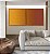 Duo de Quadros Quadrados Abstrato Degradê Laranja Amarelo Dourado Canvas Moldura - Imagem 2