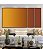 Trio de Quadros Estilizados Abstrato Degradê Laranja Amarelo Dourado Canvas Moldura - Imagem 3