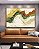 Quadro Horizontal Abstrato Amarelo Verde Laranja Ondulações Efeito Pintura Canvas Moldura - Imagem 5