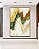 Quadro Vertical Abstrato Amarelo Verde Laranja Ondulações Efeito Pintura Canvas Moldura - Imagem 3
