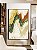 Quadro Vertical Abstrato Amarelo Verde Laranja Ondulações Efeito Pintura Canvas Moldura - Imagem 4