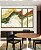 Trio de Quadros Estilizados Abstrato Amarelo Verde Laranja Ondulações Efeito Pintura Canvas Moldura - Imagem 2