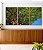 Trio de Quadros Copa de Arvore Folhas Verdes Céu Azul Natureza Canvas Moldura - Imagem 3