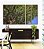 Trio de Quadros Estilizados Copa de Arvore Folhas Verdes Céu Azul Natureza Canvas Moldura - Imagem 4