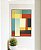 Quadro Vertical Abstrato Mosaico Degradê Azul Amarelo Vermelho Canvas Moldura - Imagem 3