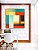 Quadro Quadrado Abstrato Mosaico Degradê Azul Amarelo Vermelho Canvas Moldura - Imagem 3