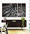 Trio de Quadros Estilizados Raízes de Árvore Preto e Branco Natureza Canvas Moldura - Imagem 3