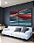 Duo de Quadros Abstrato Vermelho Dourado Azul Turquesa Canvas Moldura - Imagem 4