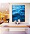 Quadro Vertical Mar Ondulado Azul Intenso Natureza Canvas Moldura - Imagem 5