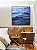 Quadro Quadrado Mar Ondulado Azul Intenso Natureza Canvas Moldura - Imagem 2