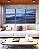 Trio de Quadros Mar Ondulado Azul Intenso Natureza Canvas Moldura - Imagem 2