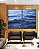 Duo de Quadros Mar Ondulado Azul Intenso Natureza Canvas Moldura - Imagem 1