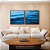 Duo de Quadros Quadrados Mar Ondulado Azul Intenso Natureza Canvas Moldura - Imagem 4