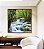 Quadro Quadrado Cachoeira Água Azul Árvores Floresta Natureza Paisagem Canvas Moldura - Imagem 2