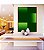 Quadro Vertical Abstrato Degradê Geométrico Verde Limão Canvas Moldura - Imagem 2