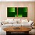 Duo de Quadros Quadrados Abstrato Degradê Geométrico Verde Limão Canvas Moldura - Imagem 1