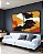 Duo de Quadros Abstrato Amarelo Laranja Abóbora Preto Efeito Pintura Canvas Moldura - Imagem 4