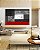 Quadro Horizontal Abstrato Cinza Concreto Vermelho Geométrico Minimalista Canvas Moldura - Imagem 5