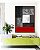 Quadro Vertical Abstrato Cinza Concreto Vermelho Geométrico Minimalista Canvas Moldura - Imagem 4