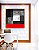 Quadro Quadrado Abstrato Cinza Concreto Vermelho Geométrico Minimalista Canvas Moldura - Imagem 3